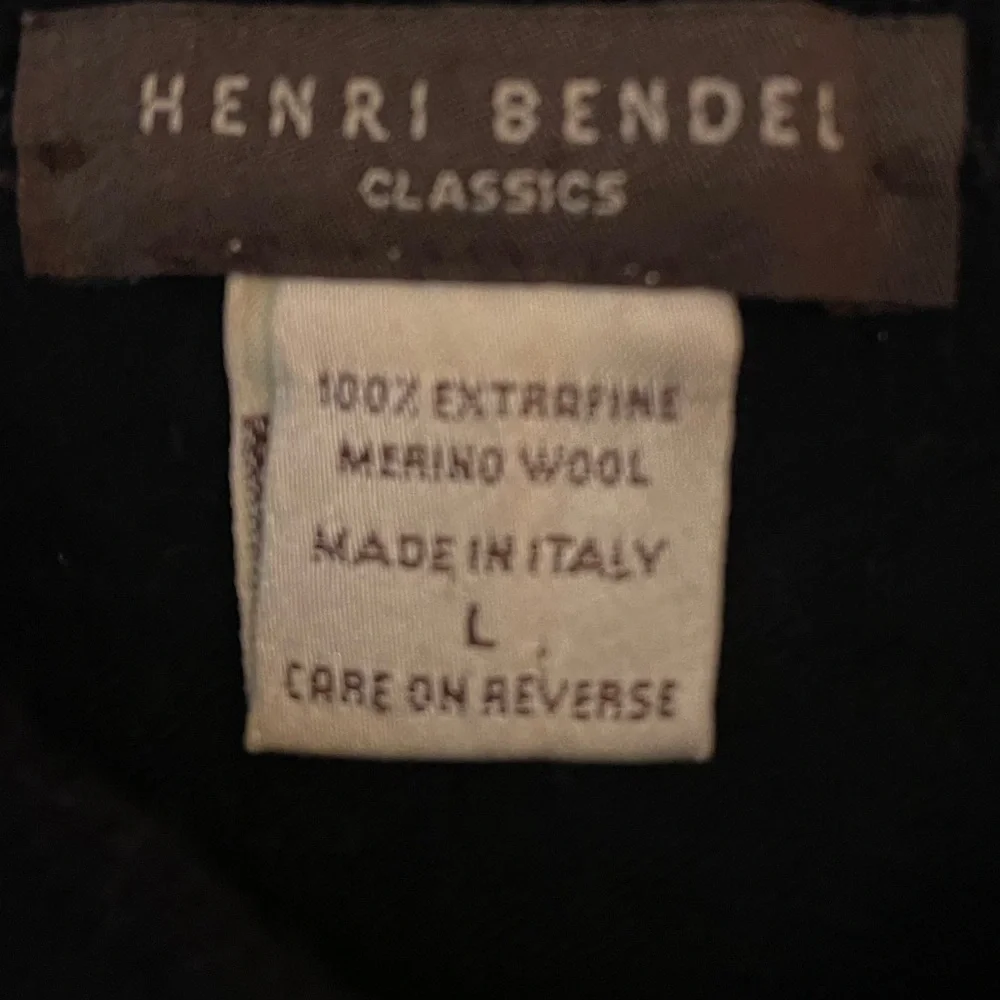 Vintage Henri Bendel Black Size Large 100% Merino Wool Sweater Comfy Cozy Cute - Picture 4 of 4